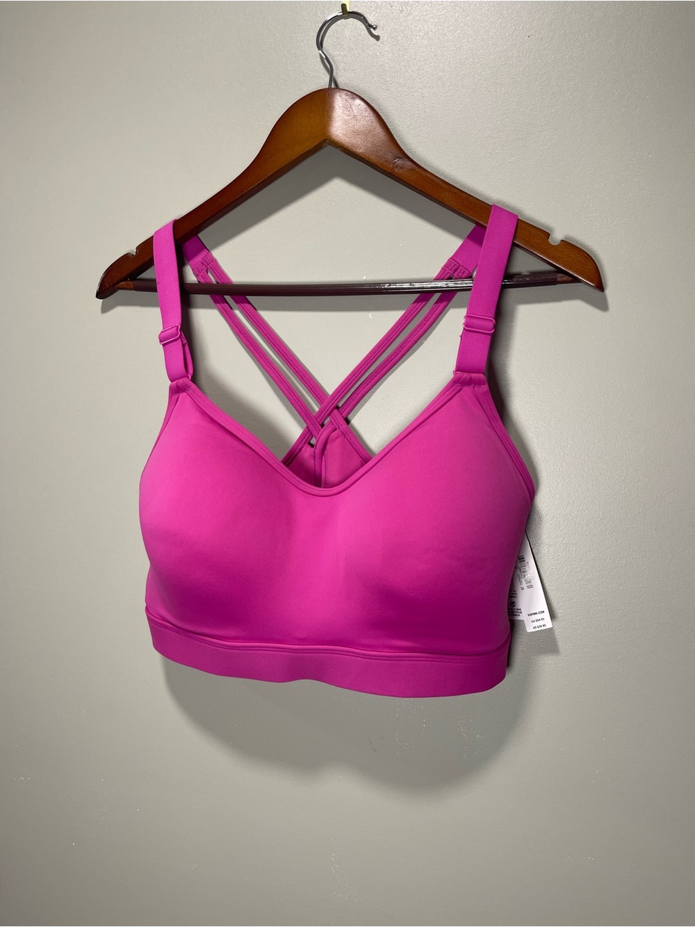 PINK Victoria's Secret XL Bright Magenta Cross-Back Sports Bra